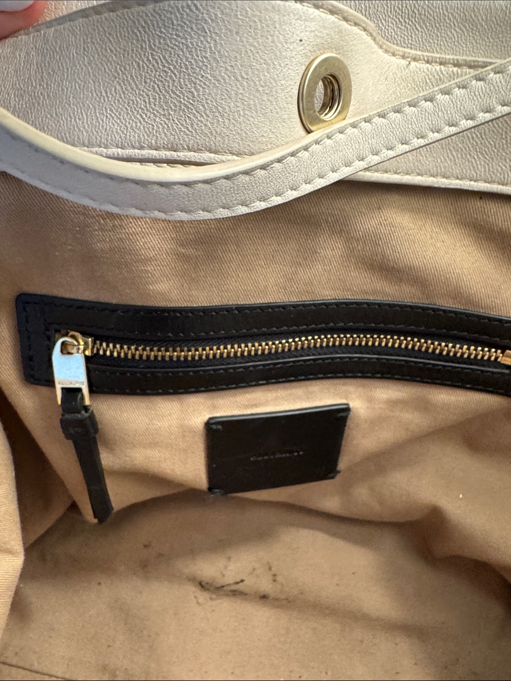 AllSaints Beige Studded Tote - Picture 4 of 6